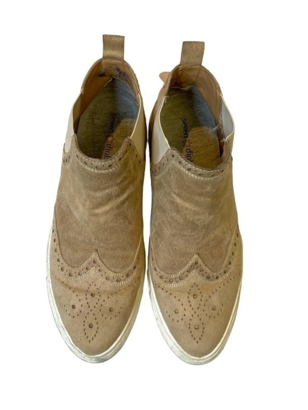 Seven Dials Women's Sneaker Chelsea Darcy Faux Suede Mid Top Slip On 🤍